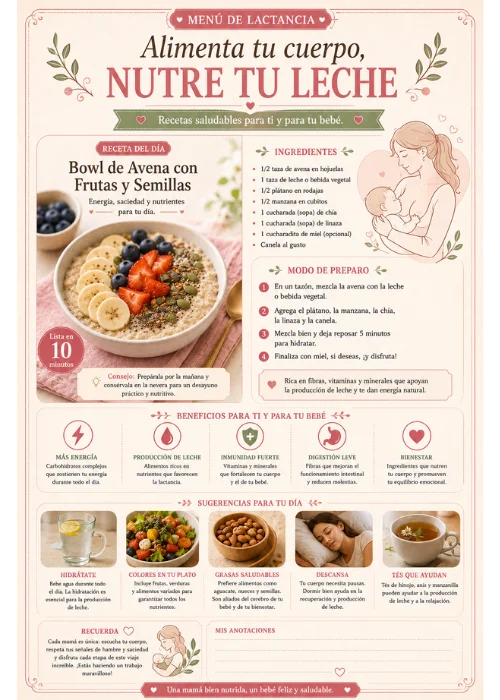 Cardápio — Bowl de Avena con Frutas y Semillas