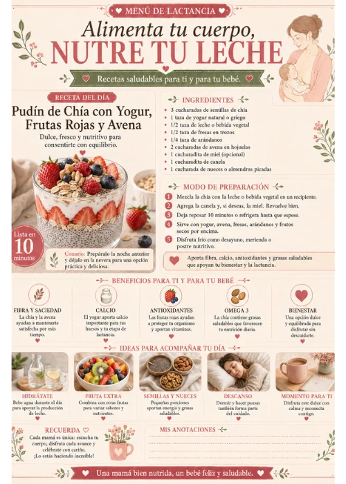Cardápio — Pudín de Chía con Yogur y Frutas Rojas